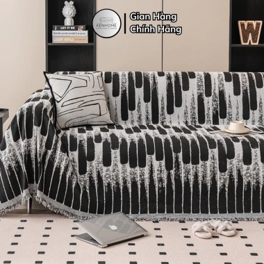 Khăn Trải Sofa Cao Cấp Đường Sọc Tone Tối - Chống Bám Bẩn, Chống Mèo Cào, Thảm Picnic Dã Ngoại KENHOME 432.5k 3 Khăn Trải Sofa Cao Cấp Đường Sọc Tone Tối - Chống Bám Bẩn, Chống Mèo Cào, Thảm Picnic Dã Ngoại KENHOME 432.5k 3