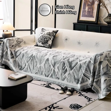 Khăn Trải Sofa Cao Cấp Lá Úa Mùa Thu - Thảm Picnic & Trải Bàn Cổ Điển KENHOME
