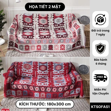 Khăn Trải Sofa Chống Bụi KENHOME Họa Tiết Sinh Động Thảm Picnic Gấp Gọn Trang Trí Nhà