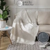 Khăn Trải Sofa Ren Tua Rua Trắng – Thảm Picnic họa tiết trơn KENHOME 440.000₫