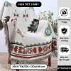 Khăn Trải Sofa Thổ Cẩm 2 Mặt Ren Vintage Gấp Gọn – Thảm Picnic Kenhome 9