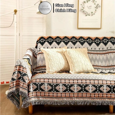 Khăn Trải Sofa Thổ Cẩm Mông Cổ - Đa Dụng Picnic Gia Đình KENHOME 175k