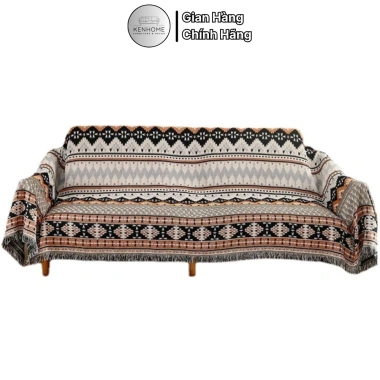 Khăn Trải Sofa Thổ Cẩm Mông Cổ - Đa Dụng Picnic Gia Đình KENHOME 175k