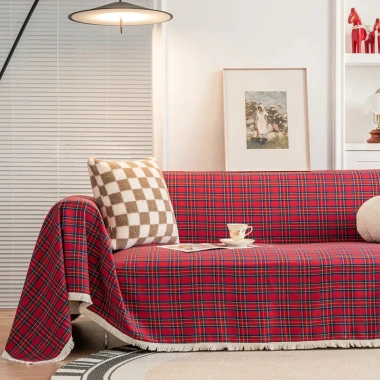 Khăn trải sofa tua rua decor Tết - Mền sofa & thảm ngủ, chỉ 86.000₫ TiTi Decor 4