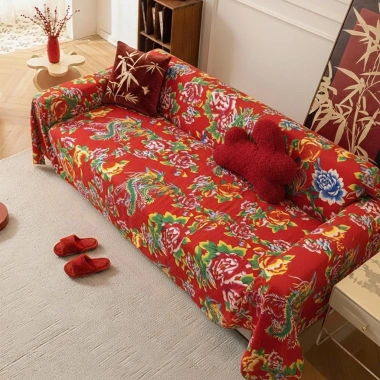 Khăn trải sofa tua rua decor Tết - Mền sofa & thảm ngủ, chỉ 86.000₫ TiTi Decor 5
