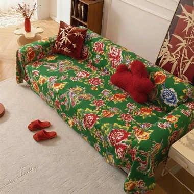 Khăn trải sofa tua rua decor Tết - Mền sofa & thảm ngủ, chỉ 86.000₫ TiTi Decor 6
