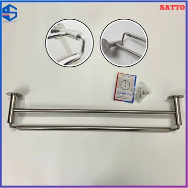 Khăn treo nhà tắm inox 304 KAWACO cao cấp - Vắt khăn đôi không gỉ, sáng bóng, 58k 2 Khăn treo nhà tắm inox 304 KAWACO cao cấp - Vắt khăn đôi không gỉ, sáng bóng, 58k 2