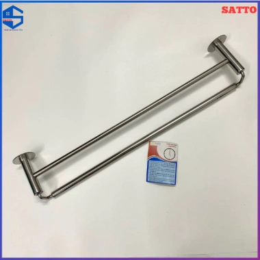 Khăn treo nhà tắm inox 304 KAWACO cao cấp - Vắt khăn đôi không gỉ, sáng bóng, 58k