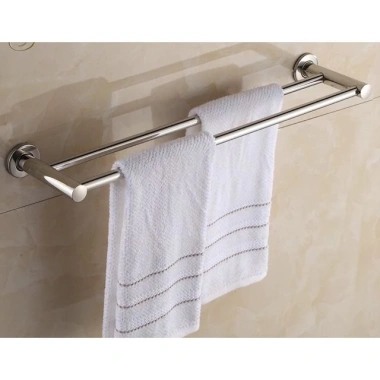 Khăn treo nhà tắm inox 304 KAWACO cao cấp - Vắt khăn đôi không gỉ, sáng bóng, 58k