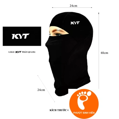 Khăn trùm đầu ninja F4 - vành gập, chống nắng, logo phản quang, thích hợp câu cá, phượt, du lịch