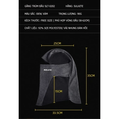 Khăn Trùm Đầu Ninja Fullface Xịn SULAITE - Chống Nắng, Chống Bụi, Khẩu Trang, Giá 178.000₫ 3 Khăn Trùm Đầu Ninja Fullface Xịn SULAITE - Chống Nắng, Chống Bụi, Khẩu Trang, Giá 178.000₫ 3