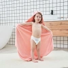 Khăn ủ quấn bé sơ sinh 80x80cm mũ thú xinh, vải mềm mại thấm hút, giá ưu đãi 90.000đ
