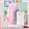 Khăn ủ quấn bé sơ sinh 80x80cm mũ thú xinh, vải mềm mại thấm hút, giá ưu đãi 90.000đ 6