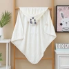 Khăn ủ quấn bé sơ sinh 80x80cm mũ thú xinh, vải mềm mại thấm hút, giá ưu đãi 90.000đ 7