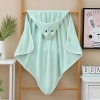 Khăn ủ quấn bé sơ sinh 80x80cm mũ thú xinh, vải mềm mại thấm hút, giá ưu đãi 90.000đ 9