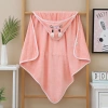 Khăn ủ quấn bé sơ sinh 80x80cm mũ thú xinh, vải mềm mại thấm hút, giá ưu đãi 90.000đ 10
