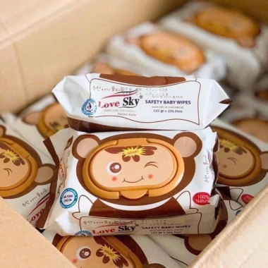 Khăn ướt Baby LUCK 650g 17x20cm không mùi, vải bi dày dặn - Thùng 15 gói, giá sỉ 77.000₫