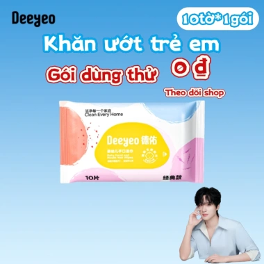 Khăn Ướt Bé Deeyeo Dịu Nhẹ, Gói Nhỏ Gọn, Giao 24h - Giá chỉ 53.910₫ 10 Khăn Ướt Bé Deeyeo Dịu Nhẹ, Gói Nhỏ Gọn, Giao 24h - Giá chỉ 53.910₫ 10