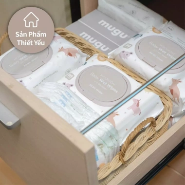 Khăn Ướt Bé MOOIMOM x mugu 99% Nước Tinh Khiết EDI 80 tờ Gói 5-10-18 Giá 239k 8
