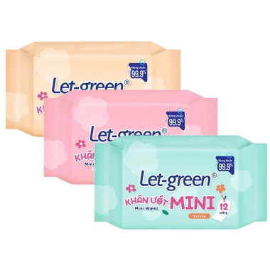 Khăn ướt bỏ túi mini Let-green 12 tờ - Siêu mềm, kháng khuẩn, giảm còn 15.000đ 4