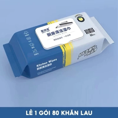 Khăn ướt đa năng 80 miếng siêu sạch, tiết kiệm cho bếp, 22.5k giảm còn 18k