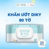 Khăn Ướt Diky 80 Tờ Gói Lớn Siêu Tiết Kiệm, Không Mùi, Mềm Mịn Cho Da Nhạy Cảm Giá 29.000đ