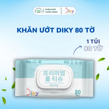 Khăn Ướt Diky 80 Tờ Gói Lớn Siêu Tiết Kiệm, Không Mùi, Mềm Mịn Cho Da Nhạy Cảm Giá 29.000đ 5 Khăn Ướt Diky 80 Tờ Gói Lớn Siêu Tiết Kiệm, Không Mùi, Mềm Mịn Cho Da Nhạy Cảm Giá 29.000đ 5