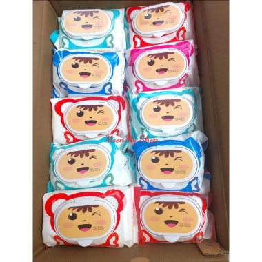 Khăn ướt gấu thùng 30 gói 650gr 17x22cm, vải bi dày dặn, không mùi giá sỉ 119k