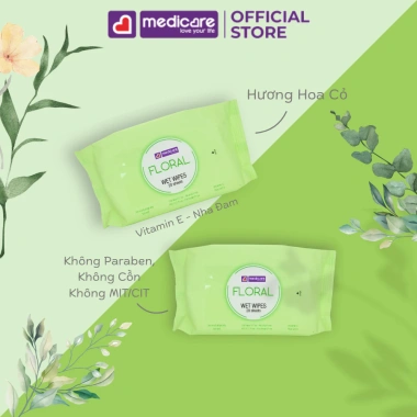 Khăn ướt MEDiCARE du lịch 20 tờ - Giá chỉ 12.000đ, tiện lợi, sạch sẽ, bảo vệ da