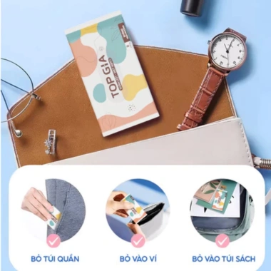 Khăn Ướt Mini 8 Tờ Không Mùi - Gói Nhỏ, Lau Tay, Miệng, An Toàn Du Lịch
