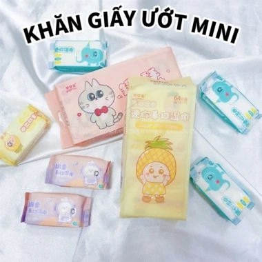 Khăn ướt mini bỏ túi 8 gói 1 bịch TACHI STORE – Dành cho mọi loại da, không chất bảo quản, giá chỉ 18.000₫