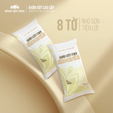 Khăn ướt mini Bông Sen Vàng 8 tờ không cồn, không parabens - Giá chỉ 75.000 VND 4 Khăn ướt mini Bông Sen Vàng 8 tờ không cồn, không parabens - Giá chỉ 75.000 VND 4