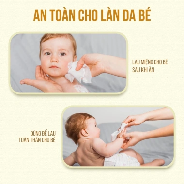 Khăn ướt mini Bông Sen Vàng 8 tờ không cồn, không parabens - Giá chỉ 75.000 VND