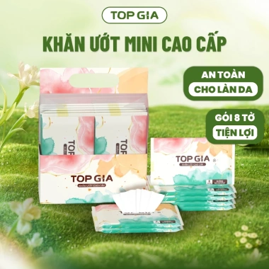Khăn Ướt Mini Cao Cấp, Mềm Mại Không Mùi, Tiện Lợi, Dễ Bỏ Túi - Giá Chỉ 46.000₫