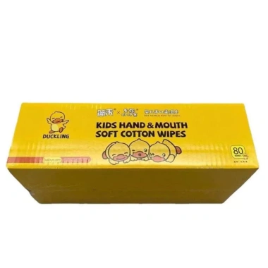 Khăn Ướt Mini NTG09 80 Tờ Không Cồn – Hộp 10 Gói Cho Bé Vịt Vàng, 39.795₫