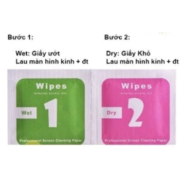 Khăn ướt và khô lau màn hình điện thoại, không để lại vệt, an toàn, giá chỉ 9.000đ 4