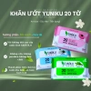 Khăn ướt Yuniku 20 tờ mini bỏ túi, dịu nhẹ không gây kích ứng, giá ưu đãi 8.332₫ 3
