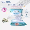 Khăn ướt YUNIKU hương lài 6 gói 90 tờ - Giá ưu đãi 139.000₫, giảm tới 22%