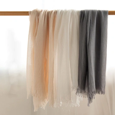 Khăn vải lanh Cotton mùa hè màu trơn – khăn choàng chống nắng, lụa gạc, giá ưu đãi 120.925 VNĐ