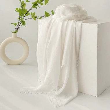 Khăn vải lanh Cotton mùa hè màu trơn – khăn choàng chống nắng, lụa gạc, giá ưu đãi 120.925 VNĐ