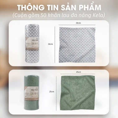 Khăn vải lau bếp đa năng KELA 25x25 và 30x30cm cao cấp - Giá ưu đãi 219.000đ