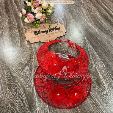 Khăn vành cài tóc cô dâu, đội đầu kèm phụ kiện áo dài - Giá chỉ 190.000₫