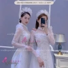 Khăn vành cài tóc cô dâu, đội đầu kèm phụ kiện áo dài - Giá chỉ 190.000₫ 7