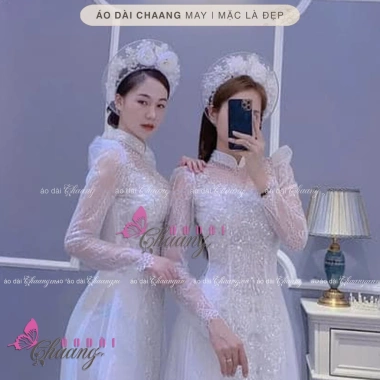 Khăn vành cài tóc cô dâu, đội đầu kèm phụ kiện áo dài - Giá chỉ 190.000₫