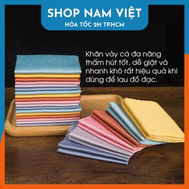 Khăn Vảy Cá Đa Năng Thấm – Lau Kính, Màn Hình, Bếp, Không Xù Lông, Giá 35.000đ 2