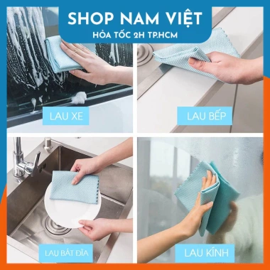 Khăn Vảy Cá Đa Năng Thấm – Lau Kính, Màn Hình, Bếp, Không Xù Lông, Giá 35.000đ 3