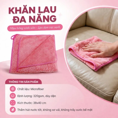 Khăn vệ sinh ghế sofa da, túi xách da mềm mịn Microfiber - Giá chỉ 24.000₫ 9