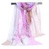 Khăn voan dài HYCEO Khăn choàng mềm quấn bướm lụa 10 màu in hoa chống nắng thời trang Hijab nữ 4