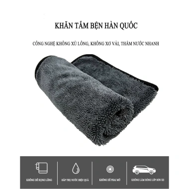 Khăn xám Lau Xe 40x40cm Siêu Thấm Siêu Mềm Superfine Fiber - Chống Trầy Xước, Cao Cấp, Giá Ưu Đãi 56.972₫
