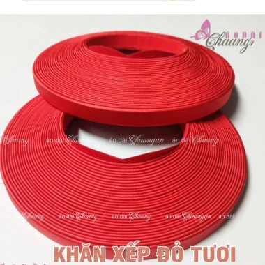 Khăn xếp đỏ 25 vòng CHAANG - Khăn mấn cô dâu nhẹ nhàng, đóng chắc chắn, dễ đội, giá ưu đãi 154.500 VND 3